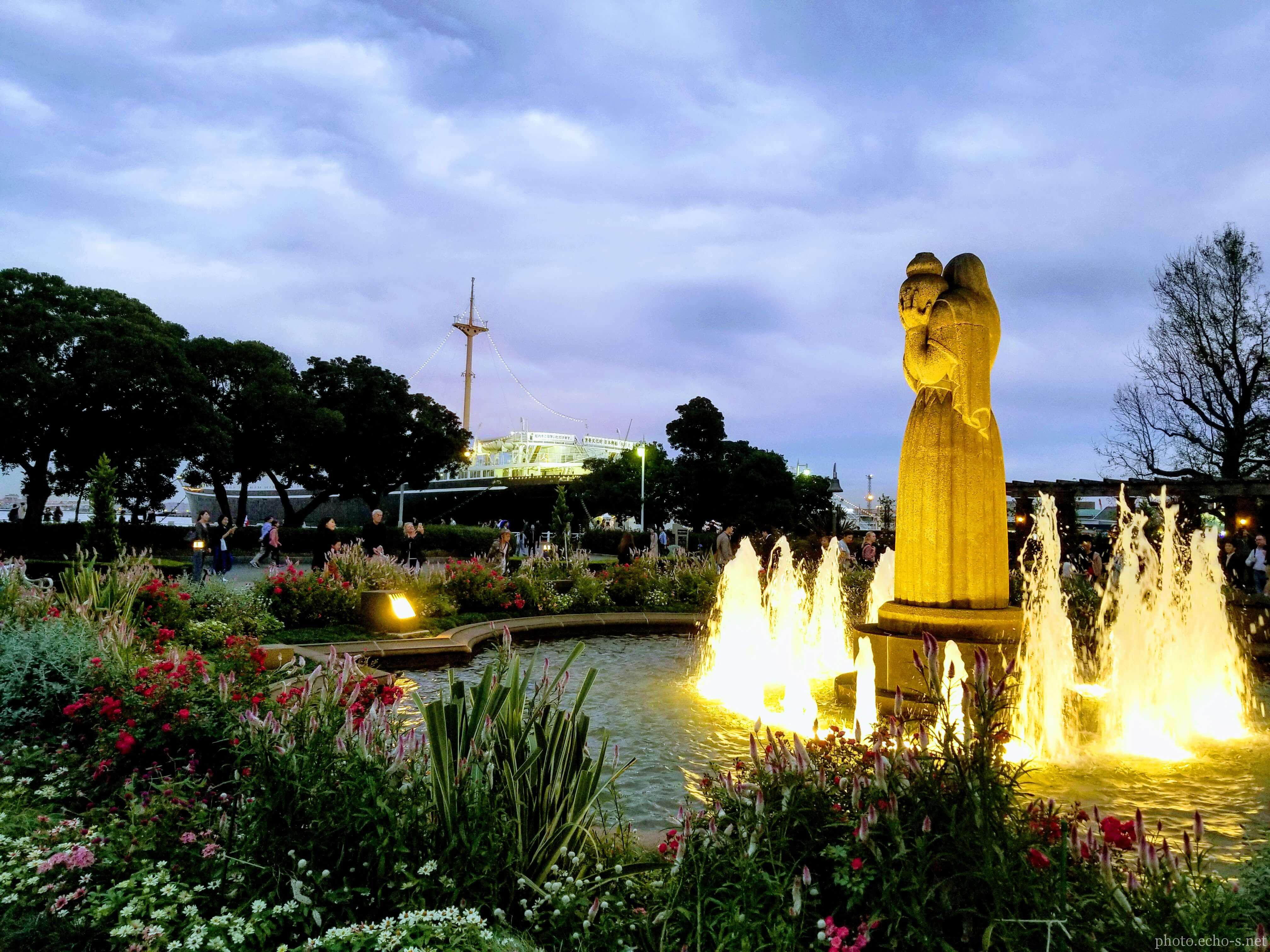 横浜 山下公園 水の守護神 風景 響鳴写真館 横浜 山下公園 水の守護神 風景 響鳴写真館