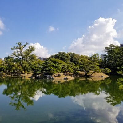 香川 栗林公園 北湖