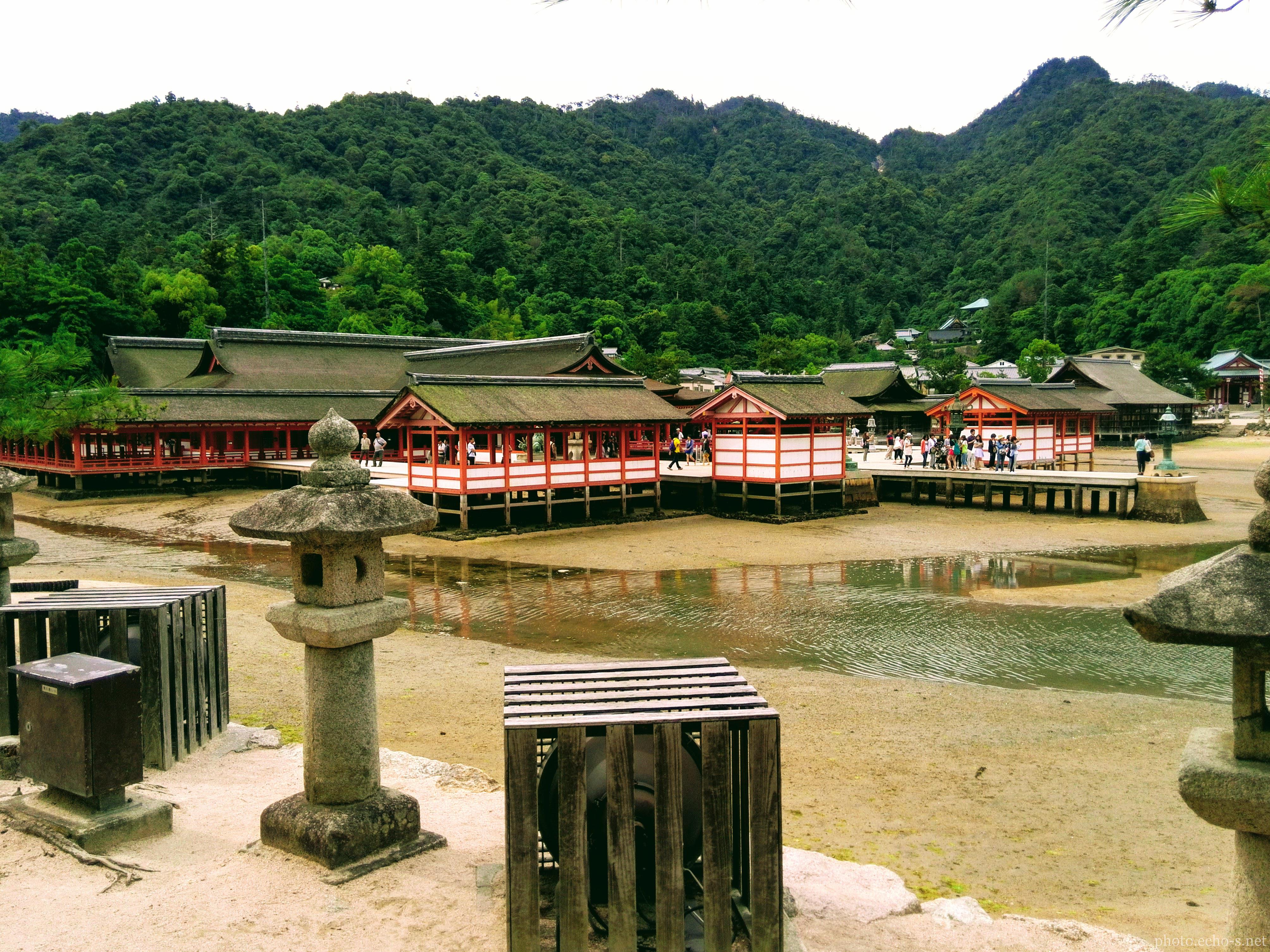 広島 厳島神社 社殿 干潮