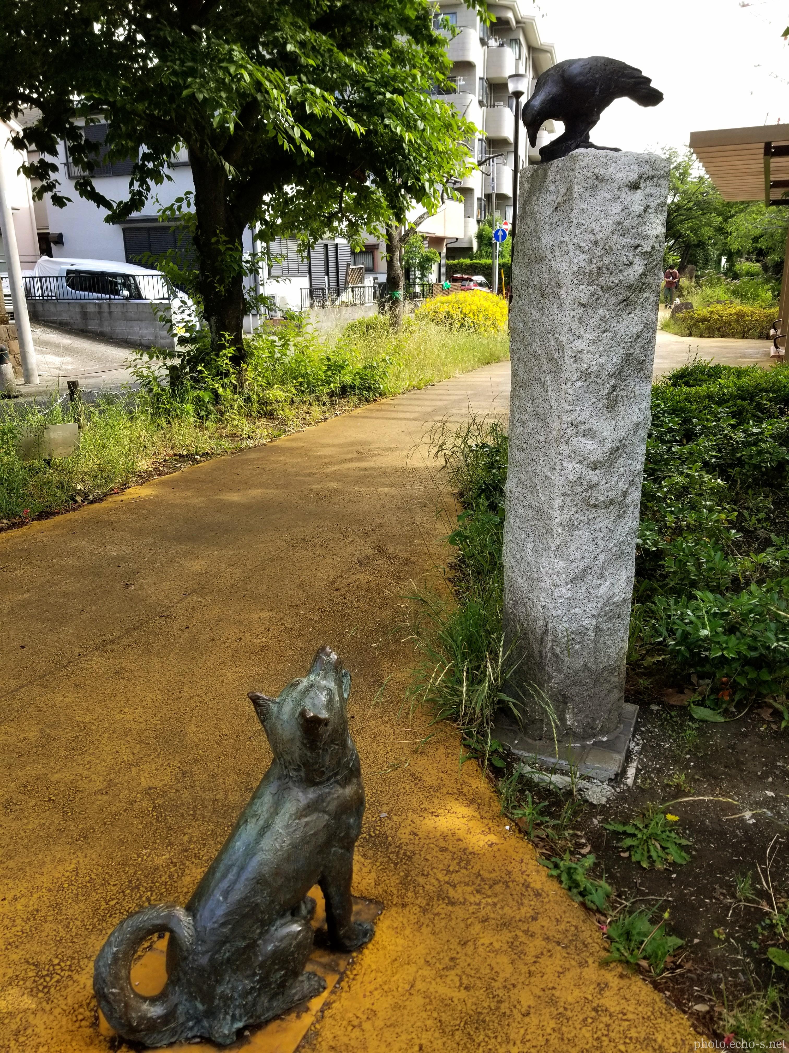 新浦安 富士見 しおかぜ緑道 八木ヨシオ カラスとイヌ